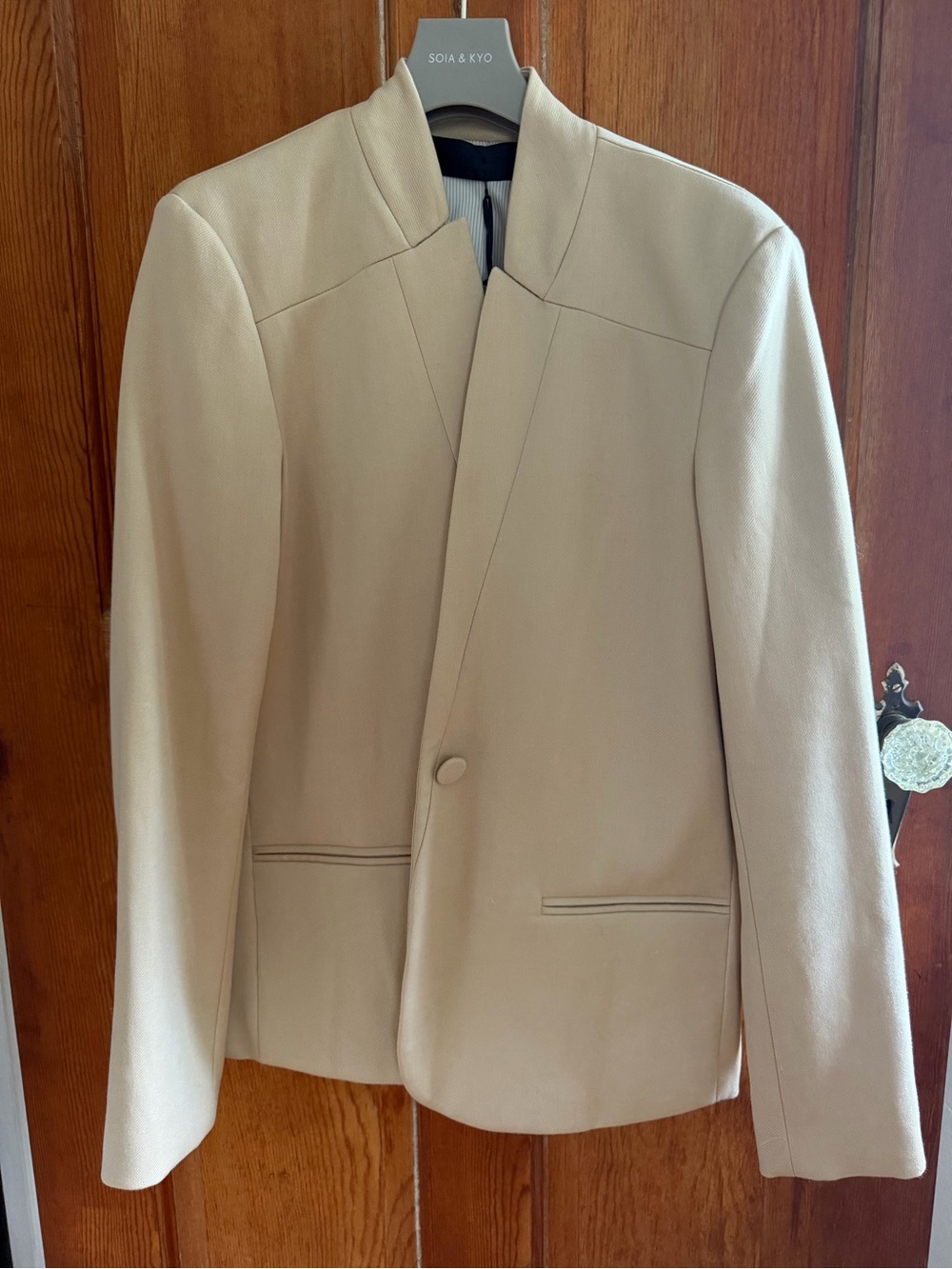 NWT Jenni Kayne Women's Cream Structured Blazer Jacket